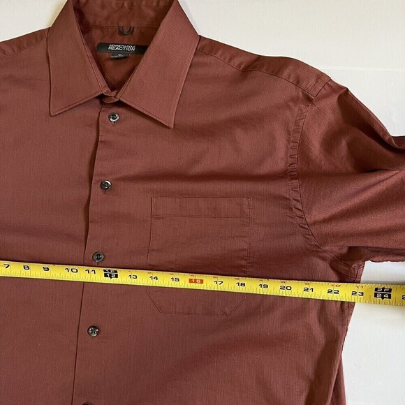 Kenneth Cole Reaction Men’s Pinstripes Size XL Slim Fit Button Down‎ Shirts - Picture 8 of 10